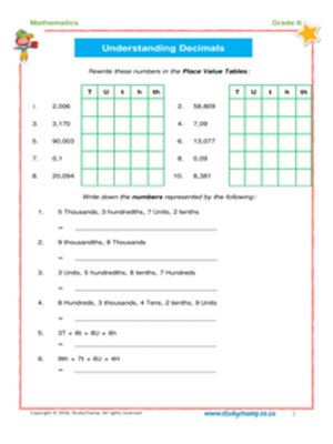 cover image of Grade 6 Maths: Workbook - Decimal Fractions